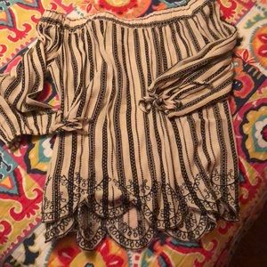 Off the shoulder striped top  size M